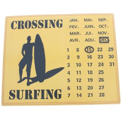 Plaques murales métal magnétique Crossing Surfing 26 x 32 cm