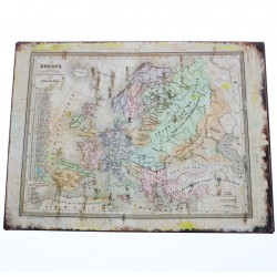 Plaques murales métal déco Carte De L'Europe En 1100 24 x 32 cm