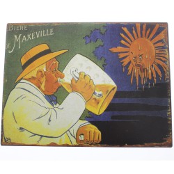 Plaques murales métal déco Bière De Maxeville 24 x 32 cm