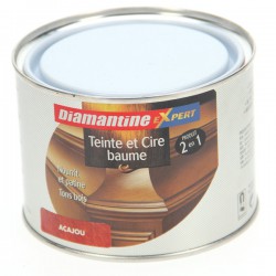 Teinte et cire baume Diamantine Expert 0,5l couleur Acajou 