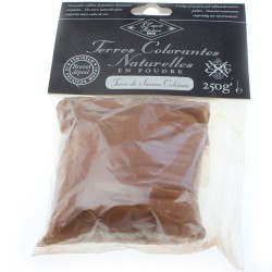 Terres colorantes naturelles en poudre terre de sienne calcinée 250gr