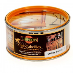 Cire d'abeille en pâte 500 ml chêne foncé Libéron