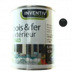 Peinture Bois & Fer extérieur Noir 25cl