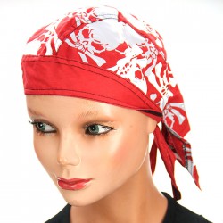 Bandana tête de mort rouge