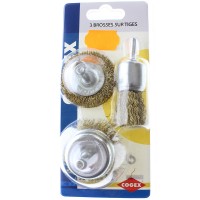 Brosse sur tige 3 pièces COGEX