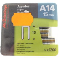Agrafes A14 15mm
